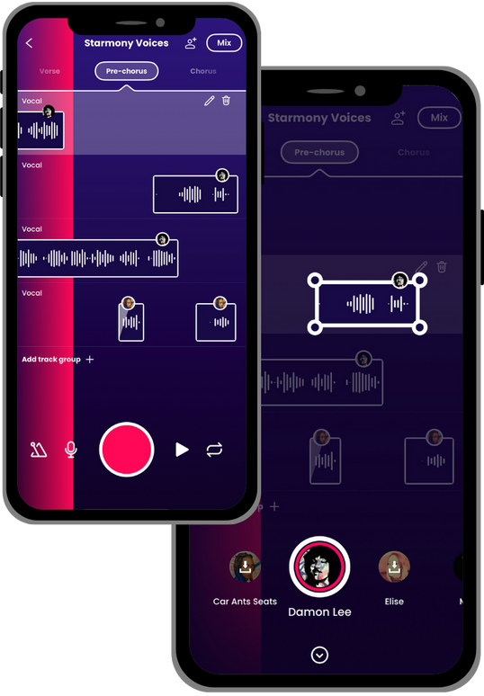Starmony Voices product screens